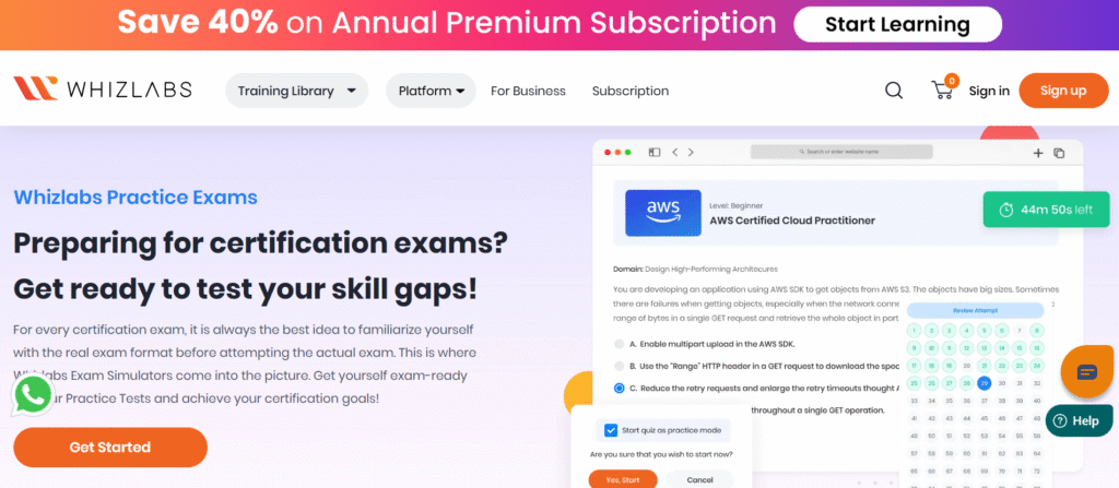 Whizlabs Hands-on Labs & Practice Tests